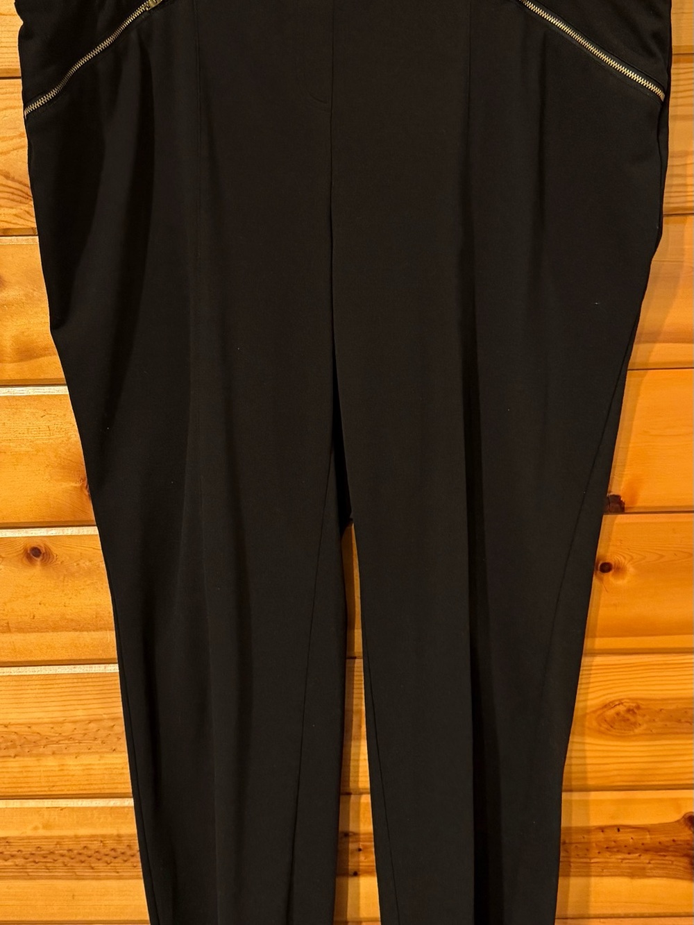 Alfani Black Women's Tailored Trousers with Zip Accent